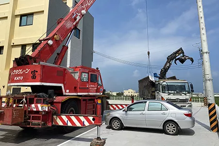 大甲建案空吊運土石